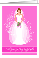 Blushing Bride Will You Light My Unity Candle Invitations Greeting Cards