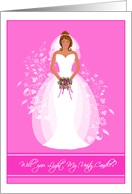 Blushing Bride African American Will you Light My Unity Candle? Invitations Greeting Cards
