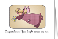 Cancer Survivor Congratulations Paper Greeting Cards