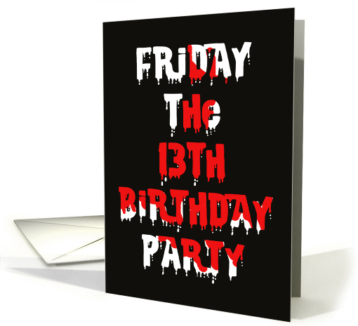 Friday the 13th Birthday Party Invitations Paper card (382857)