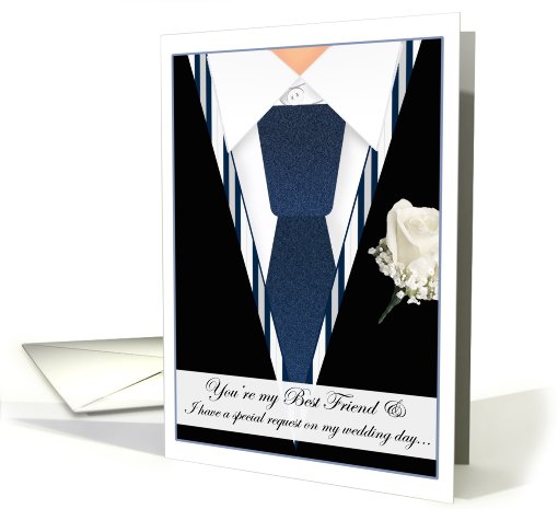 Tux Best Friend Best Man Wedding Invitations Paper card (411149)