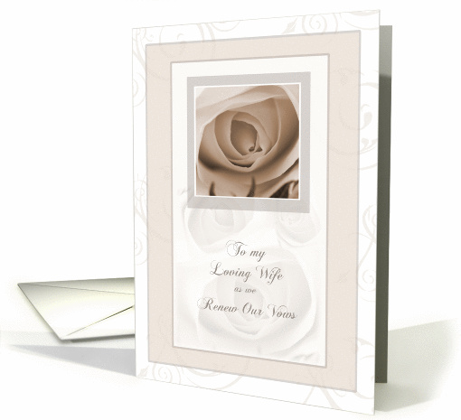 Elegant To Wife on Vow Renewal Day Cards Paper card (416315)