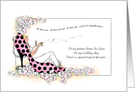 DayDreaming Bride Bridesmaid Future Sister in Law Invitations Wedding Attendant Cards Paper Greeting Cards