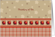 Apple Themed Thinking of You Cards Paper Greeting Cards