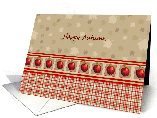 Apple Themed Happy Autumn Note Cards  Paper card (497846)