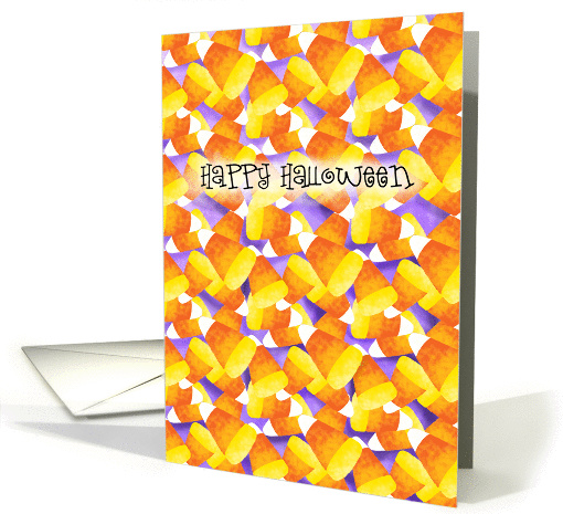 Colorful Candy Corn Happy Halloween Cards Paper card (498926)