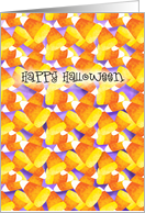 Colorful Candy Corn Happy Halloween Cards Paper Greeting Cards