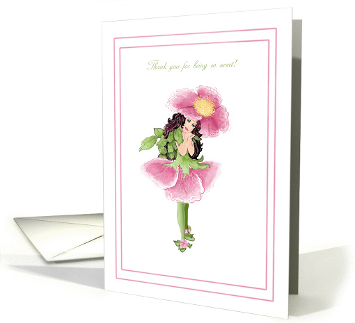 Little Flower Maiden Thank You Cards for Women card (509835)