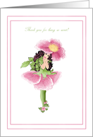 Little Flower Maiden Thank You Cards for Women card