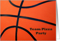 Basketball Themed Team Pizza Party Invitations Cards Sports Related card