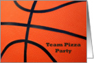 Basketball Themed Team Pizza Party Invitations Cards Sports Related card