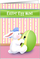 Easter Bunny Egg Hunting Party Invitations Card