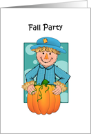 Happy Scarecrow Fall Party Invitation card