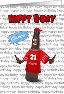 Happy Birthday Beers To You on Your 21st Birthday card