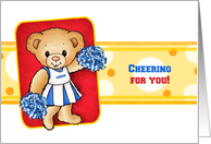 Cheer Bear Good Luck at Cheerleading Tryouts Auditions Cards