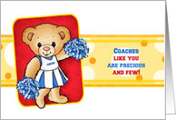 Cheer Bear Coach Appreciation Thank You Cards
