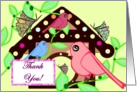 Birdhouse Thank You card