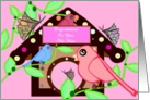 Birdhouse New Home Congratulations card