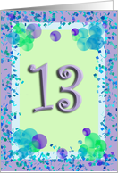 13 Year Old Girl Birthday - Verse Inside card