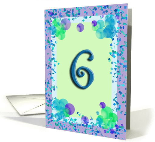 6 Year Old Boy Birthday - Verse Inside card (144877)