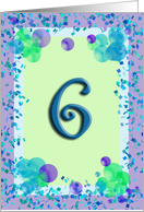 6 Year Old Boy Birthday - Verse Inside card