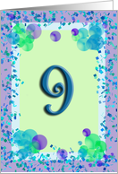 9 Year Old Boy Birthday - Verse Inside card