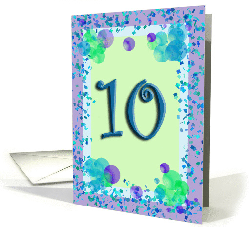 10 Year Old Boy Birthday - Verse Inside card (145013)