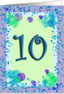 10 Year Old Boy Birthday - Verse Inside card