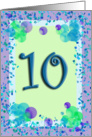 10 Year Old Boy Birthday - Verse Inside card