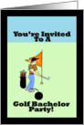 You’re Invited To A Golf Bachelor Party - Blank Inside card