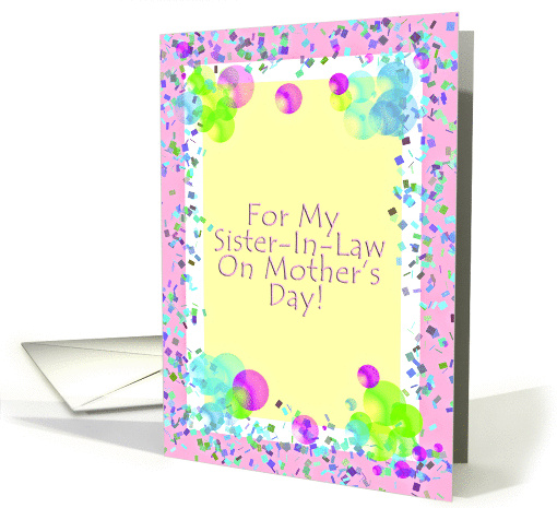 For My Sister In Law On Mothers Day! - Verse Inside card (189895)
