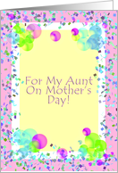 For My Aunt On Mothers Day! - Verse Inside card