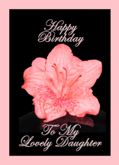 Happy Birthday To My Lovely Daughter - Verse Inside Greeting Card