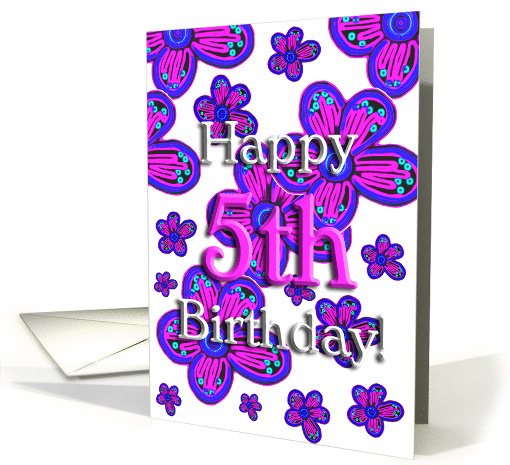 Happy 5th Birthday! - Verse Inside card (367492)