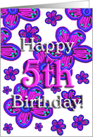 Happy 5th Birthday! - Verse Inside card