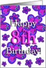 Happy 8th Birthday! - Verse Inside card