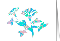 Abstract Aqua Flower...