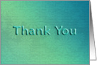 Blue-Green Flower Imprint Thank You card