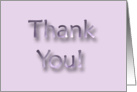 Lavendar Thank You card