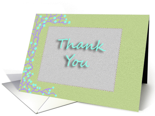 Delicate Flowers #1 - Thank You card (68722)