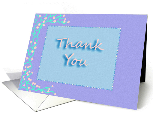 Delicate Flowers #3 - Thank You card (68742)