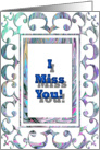 I Miss You - Blank Inside card