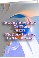Happy Birthday Mother-In-Law - Blank Inside card