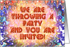 Throwing A Party - Invitation card