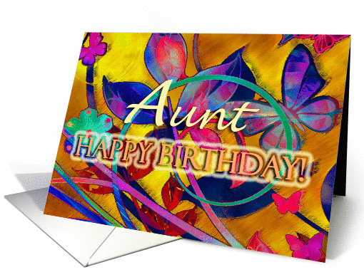 Extreme Floral Aunt Birthday card (849071)
