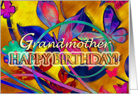 Extreme Floral Grandmother Birthday card