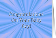 New Baby Boy - Blank Inside card
