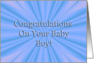 New Baby Boy - Blank Inside card