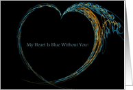 My Heart Is Blue Without You - Verse Inside card