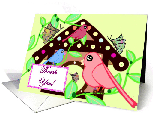 Birdhouse Thank You card (942582)